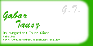 gabor tausz business card